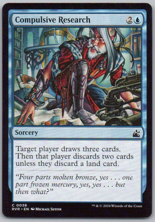 Compulsive Research 38 Normal Sorcery Card - Ravnica Remastered