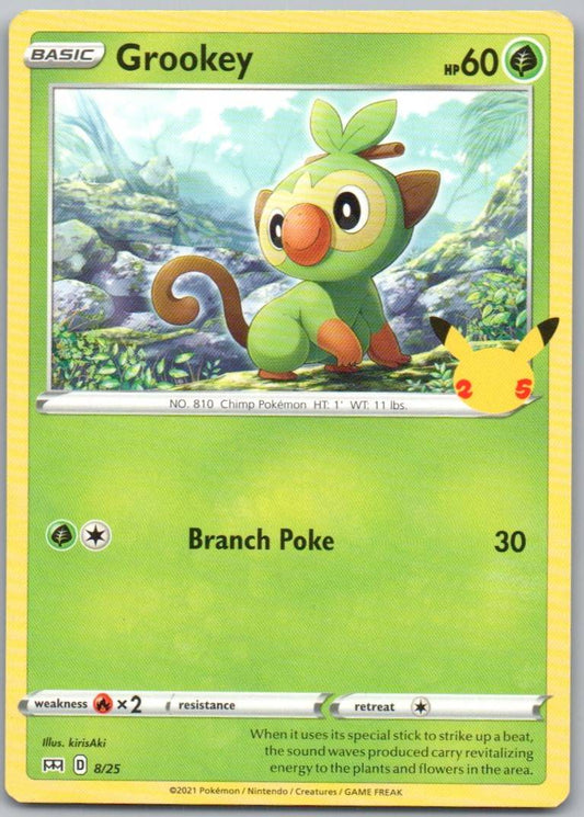 Grookey SWS Holo Pokemon Card - Sword & Shield Promo