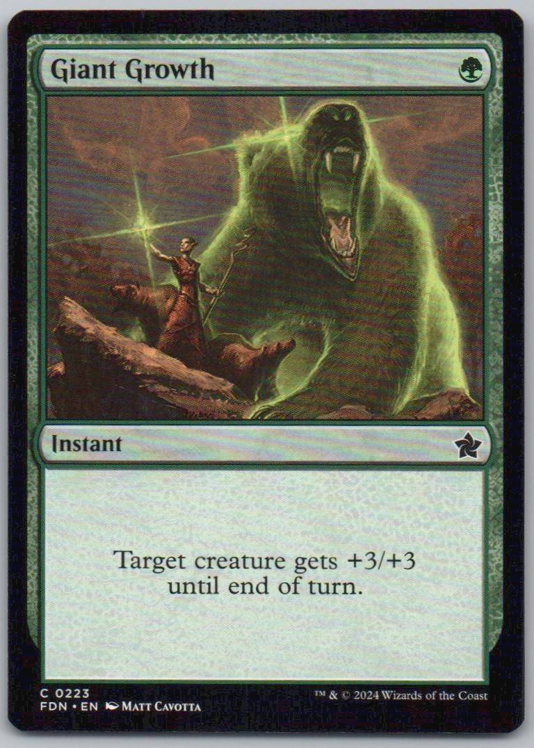 Giant Growth 223 Normal Instant Card - Foundations