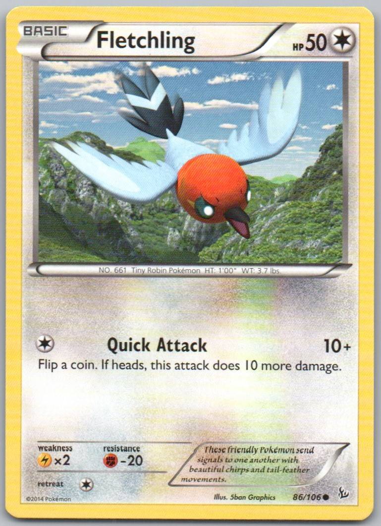 Fletchling 086 Normal Colorless Card - Flashfire