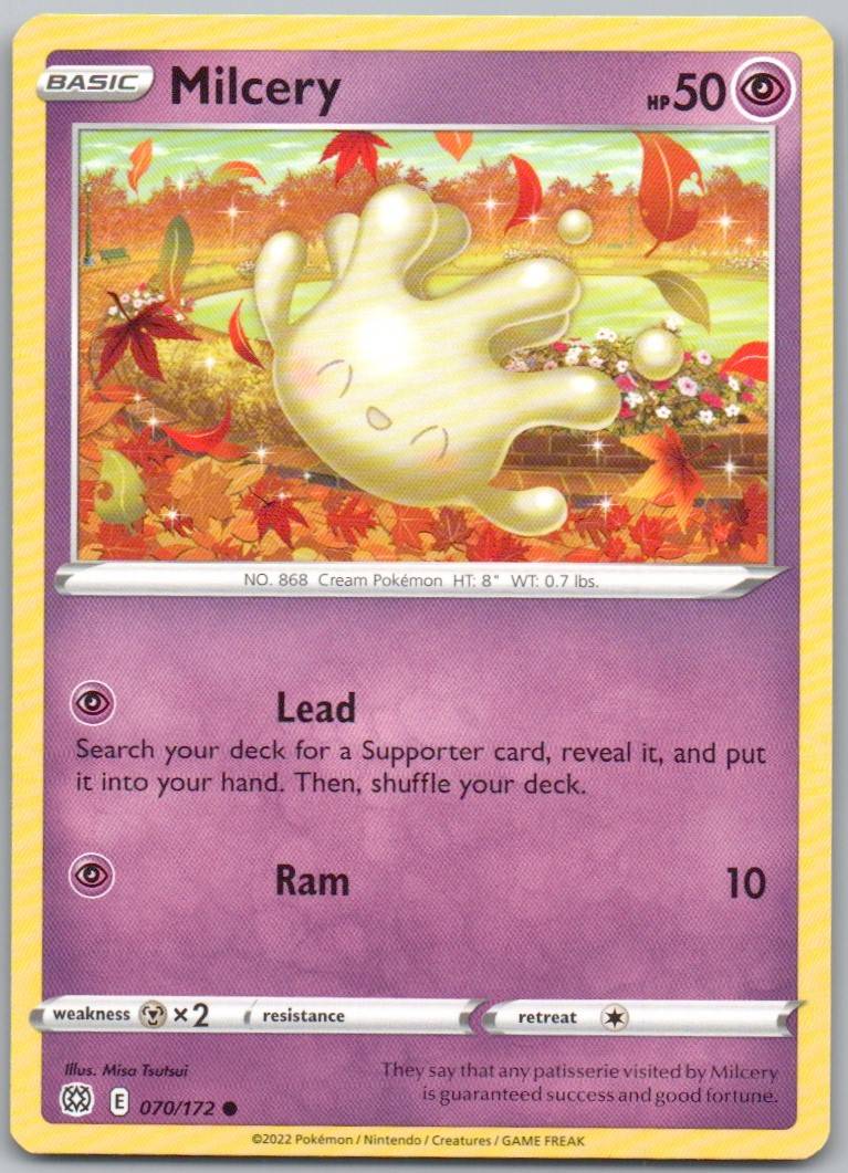 Milcery 070 Normal Psychic Card - Brilliant Stars