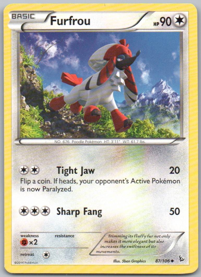 Furfrou 087 Normal Colorless Card - Flashfire