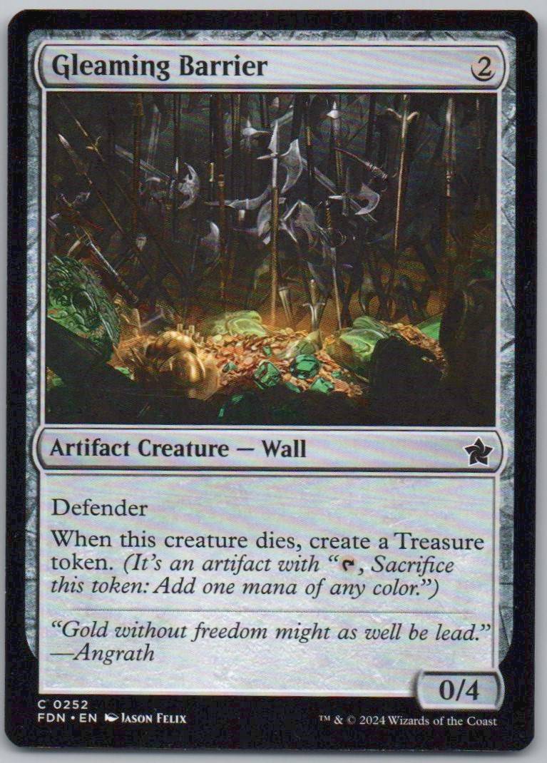 Gleaming Barrier 252 Normal Artifact Card - Foundations