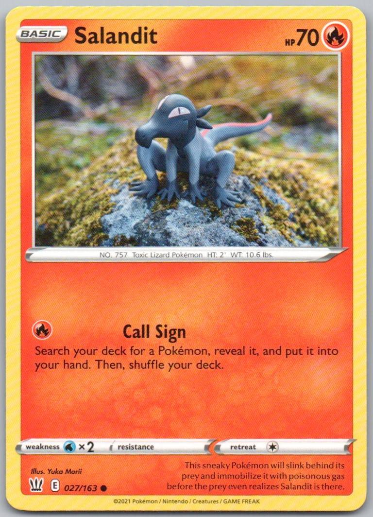 Salandit 027 Normal Fire Card - Battle Styles