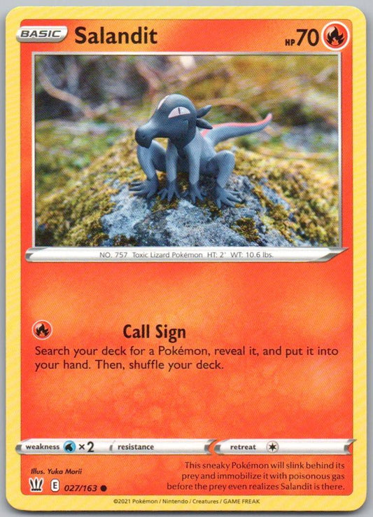 Salandit 027 Normal Fire Card - Battle Styles