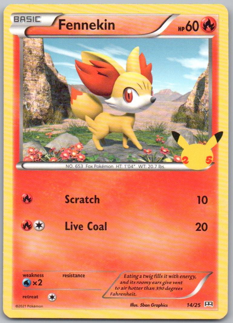 Fennekin 8/3 Normal Fire Card - Kalos Starter Set