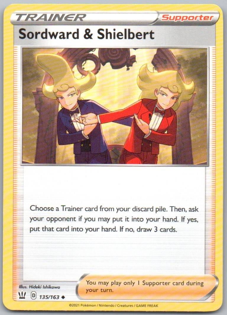 Sordward & Shielbert 135 Normal Trainer Card - Battle Styles