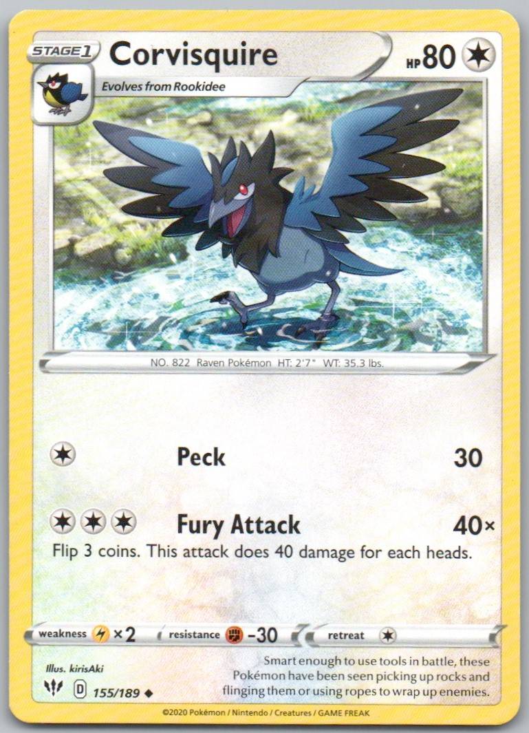 Corvisquire 155 Normal Colorless Card - Darkness Ablaze
