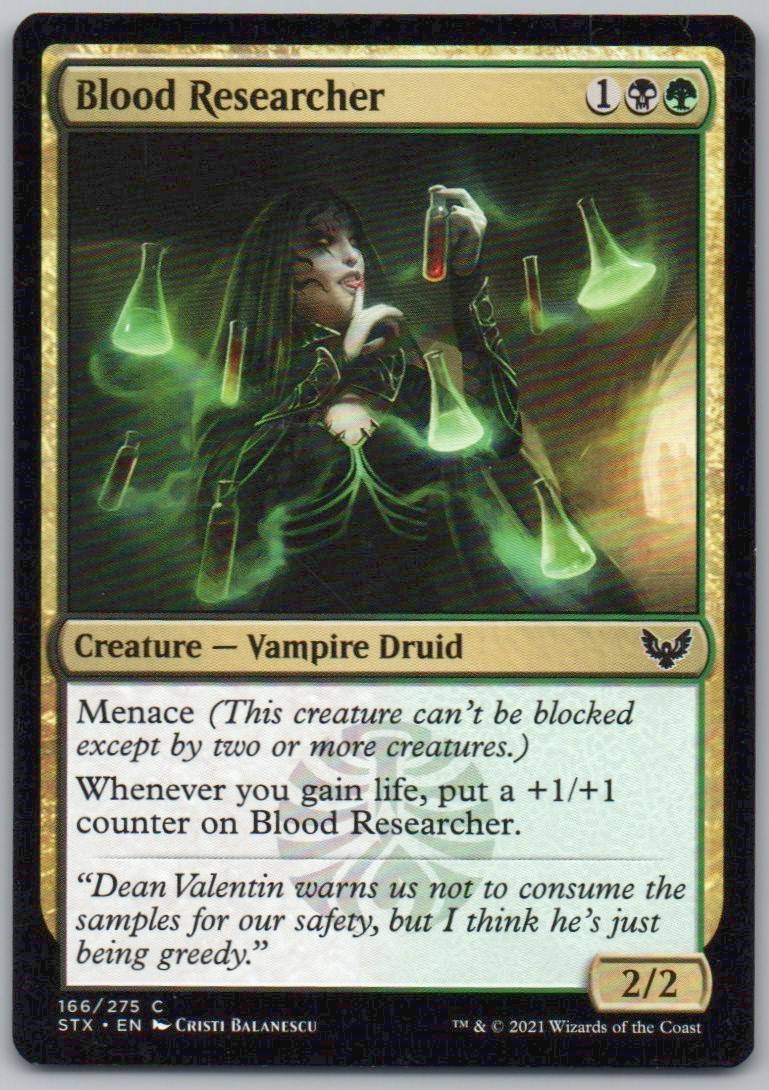 Blood Researcher 166 Normal Creature Card - Strixhaven: School of Mages