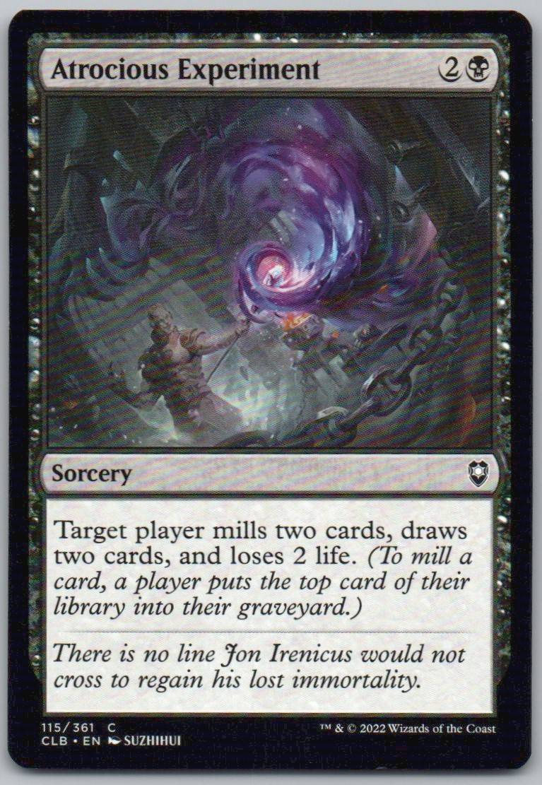 Atrocious Experiment 115 Normal Sorcery Card - Commander Legends: Battle for Baldur's Gate