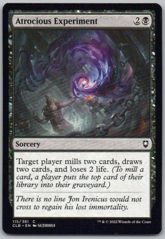 Atrocious Experiment 115 Normal Sorcery Card - Commander Legends: Battle for Baldur's Gate