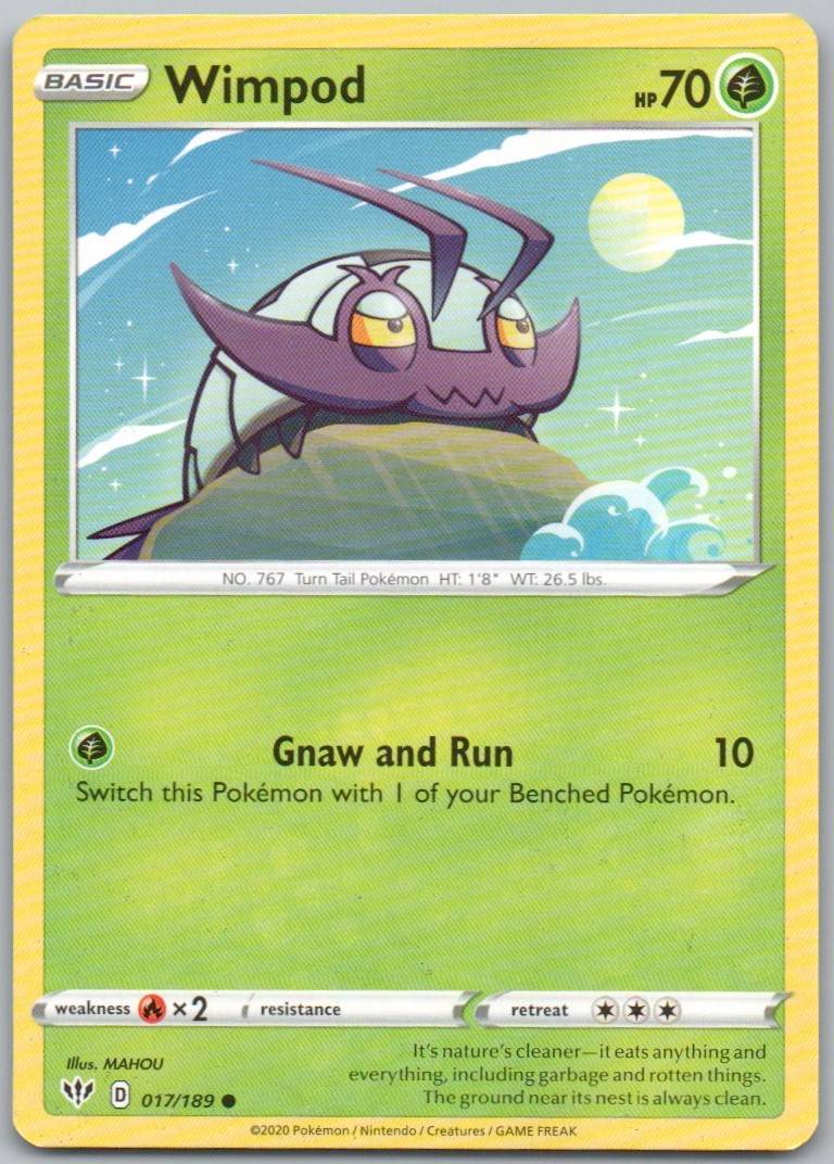 Wimpod 017 Normal Grass Card - Darkness Ablaze