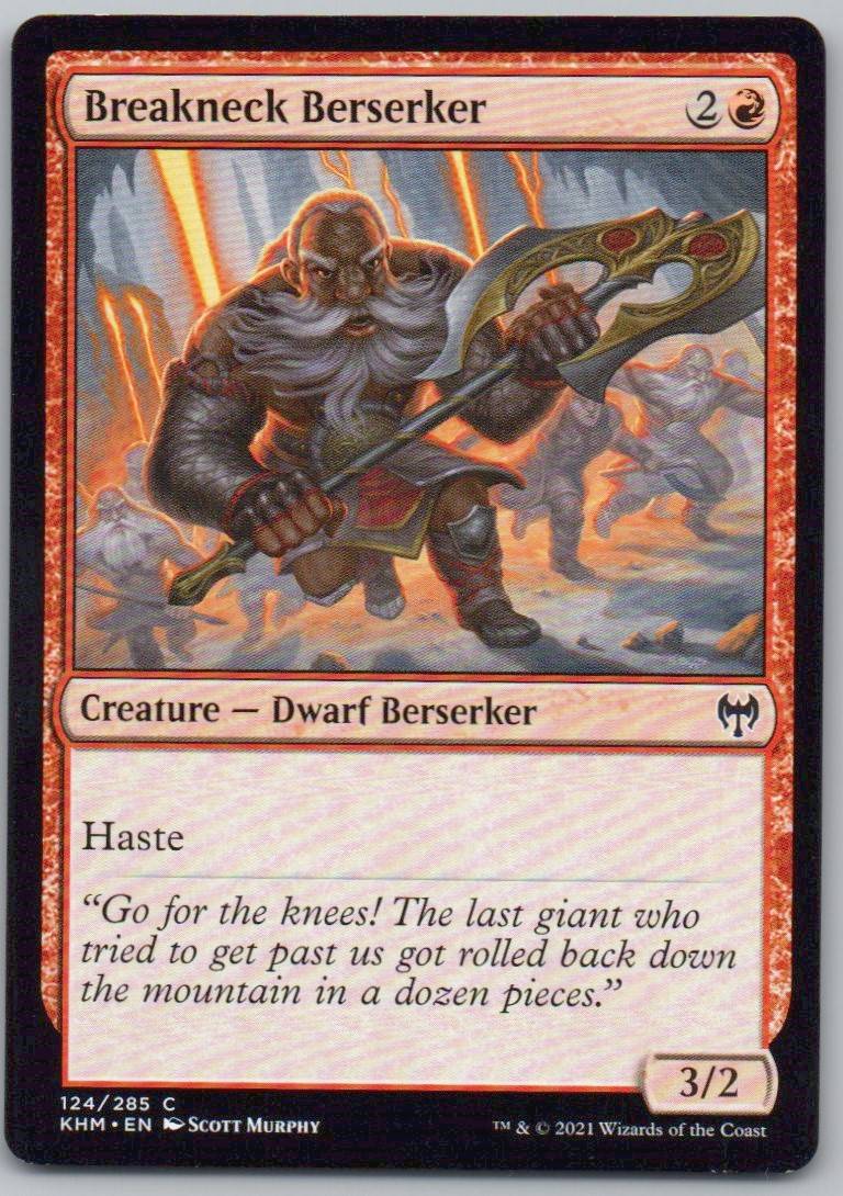 Breakneck Berserker 124 Normal Creature Card - Kaldheim