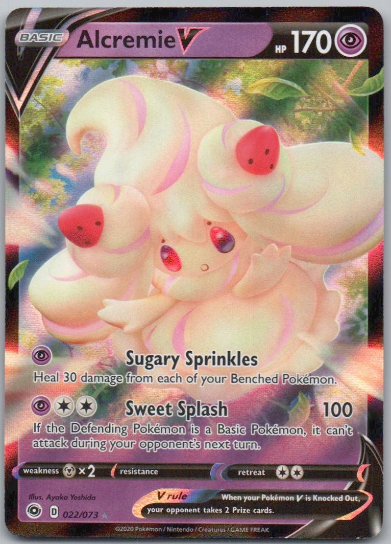 Alcremie V 022 Holo Psychic Card - Champion's Path