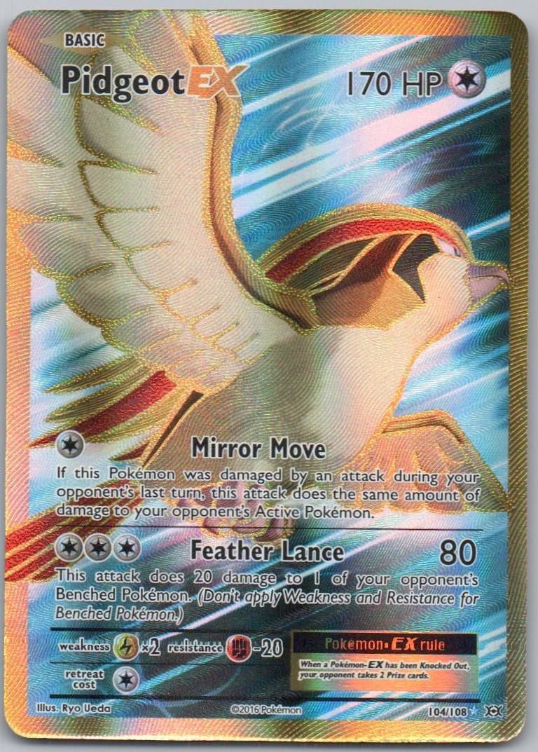 Pidgeot EX 104 Holo Colorless Card - Evolutions