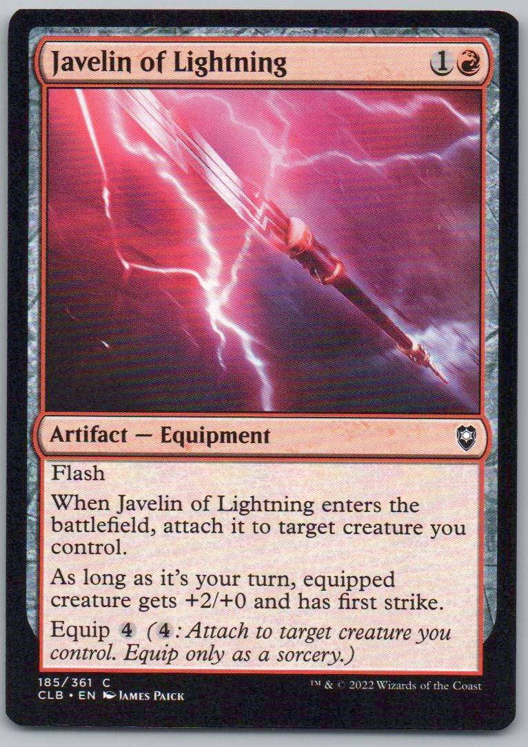 Javelin of Lightning 185 Normal Artifact Card - Commander Legends: Battle for Baldur's Gate