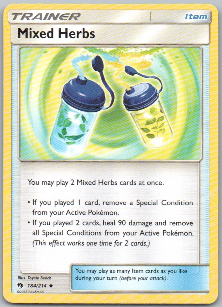 Mixed Herbs 184 Normal Trainer Card - Lost Thunder
