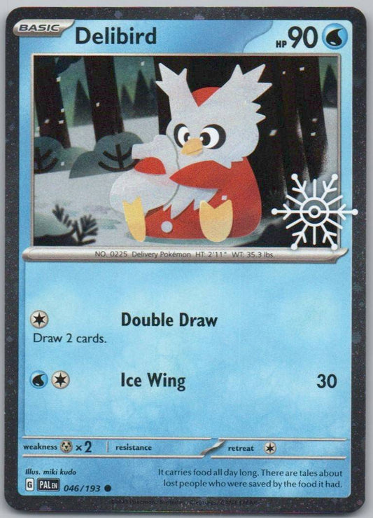 Delibird 046 Stamped Water Card - Paldea Evolved
