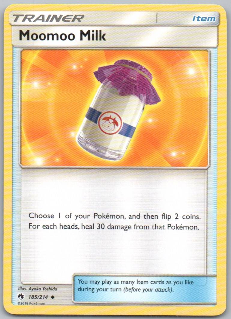 Moomoo Milk 185 Normal Trainer Card - Lost Thunder
