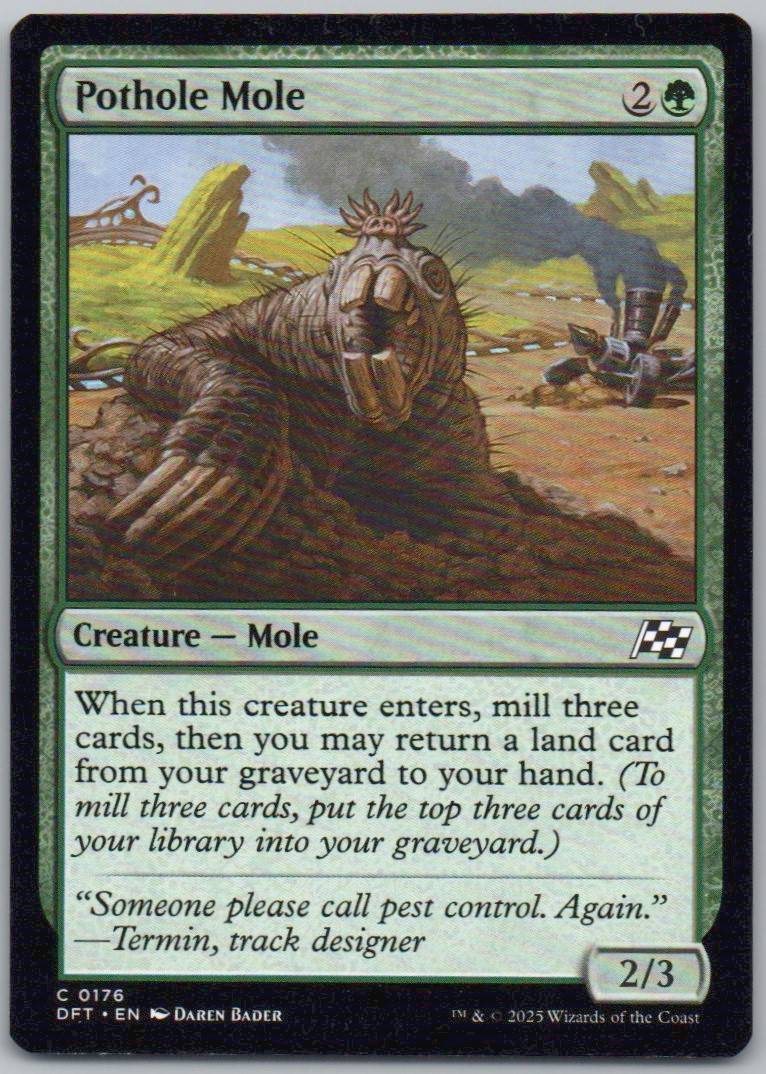 Pothole Mole 176 Normal Creature Card - Aetherdrift