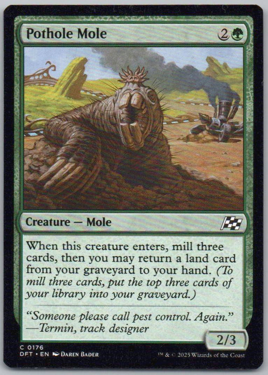 Pothole Mole 176 Normal Creature Card - Aetherdrift