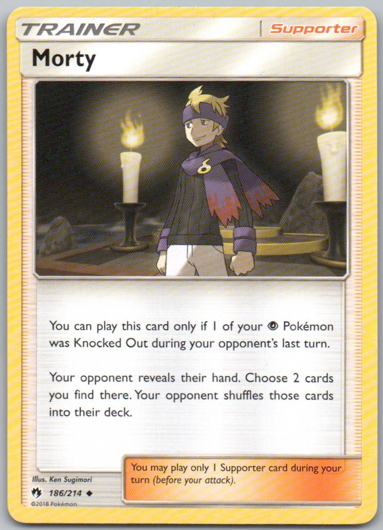 Morty 186 Normal Trainer Card - Lost Thunder