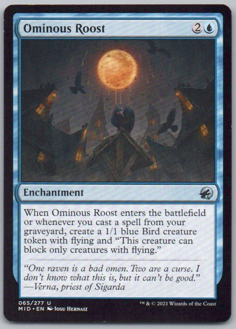 Ominous Roost 65 Normal Enchantment Card - Innistrad: Midnight Hunt