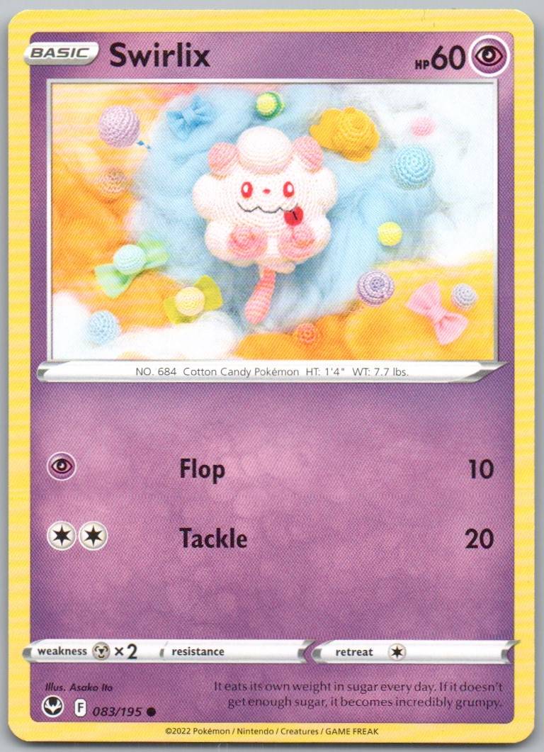 Swirlix 083 Normal Psychic Card - Silver Tempest