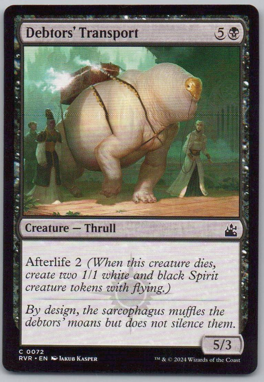 Debtors' Transport 72 Normal Creature Card - Ravnica Remastered
