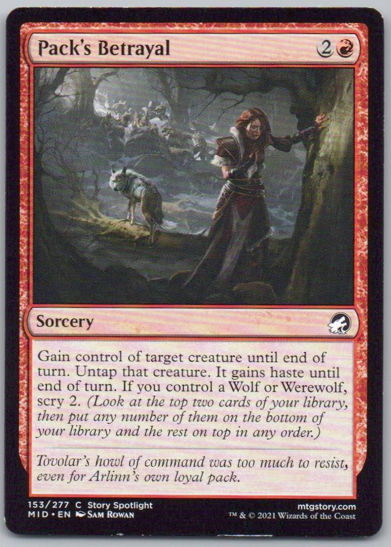 Pack's Betrayal 153 Normal Sorcery Card - Innistrad: Midnight Hunt