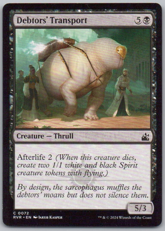 Debtors' Transport 72 Normal Creature Card - Ravnica Allegiance