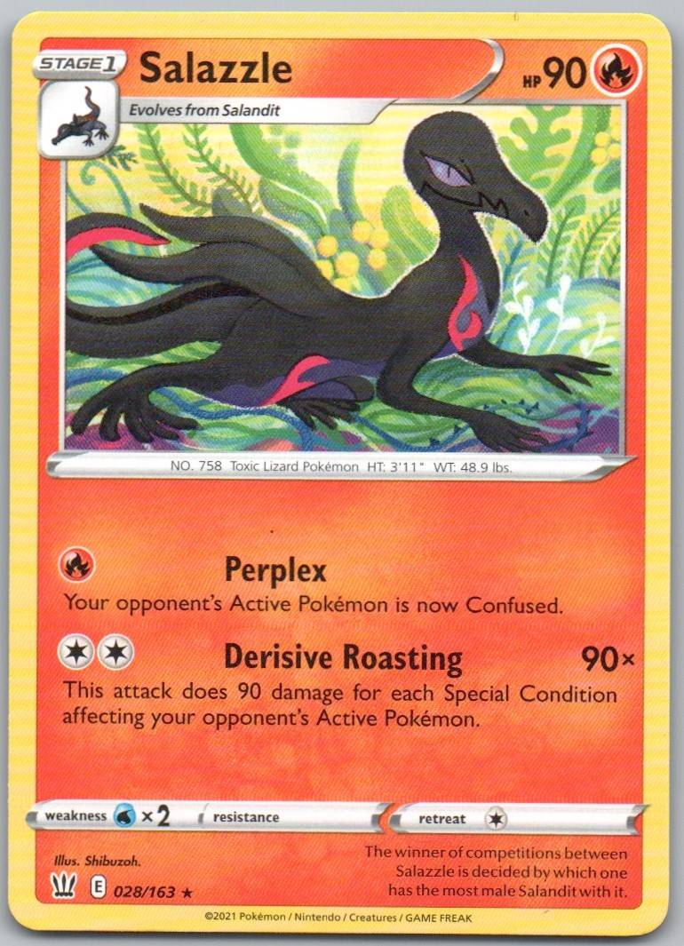 Salazzle 028 Normal Fire Card - Battle Styles