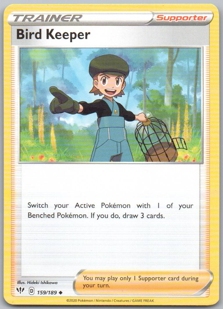 Bird Keeper 159 Normal Trainer Card - Darkness Ablaze
