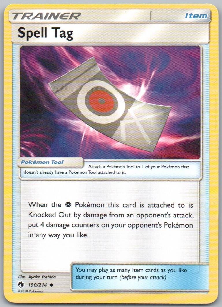Spell Tag 190 Normal Trainer Card - Lost Thunder