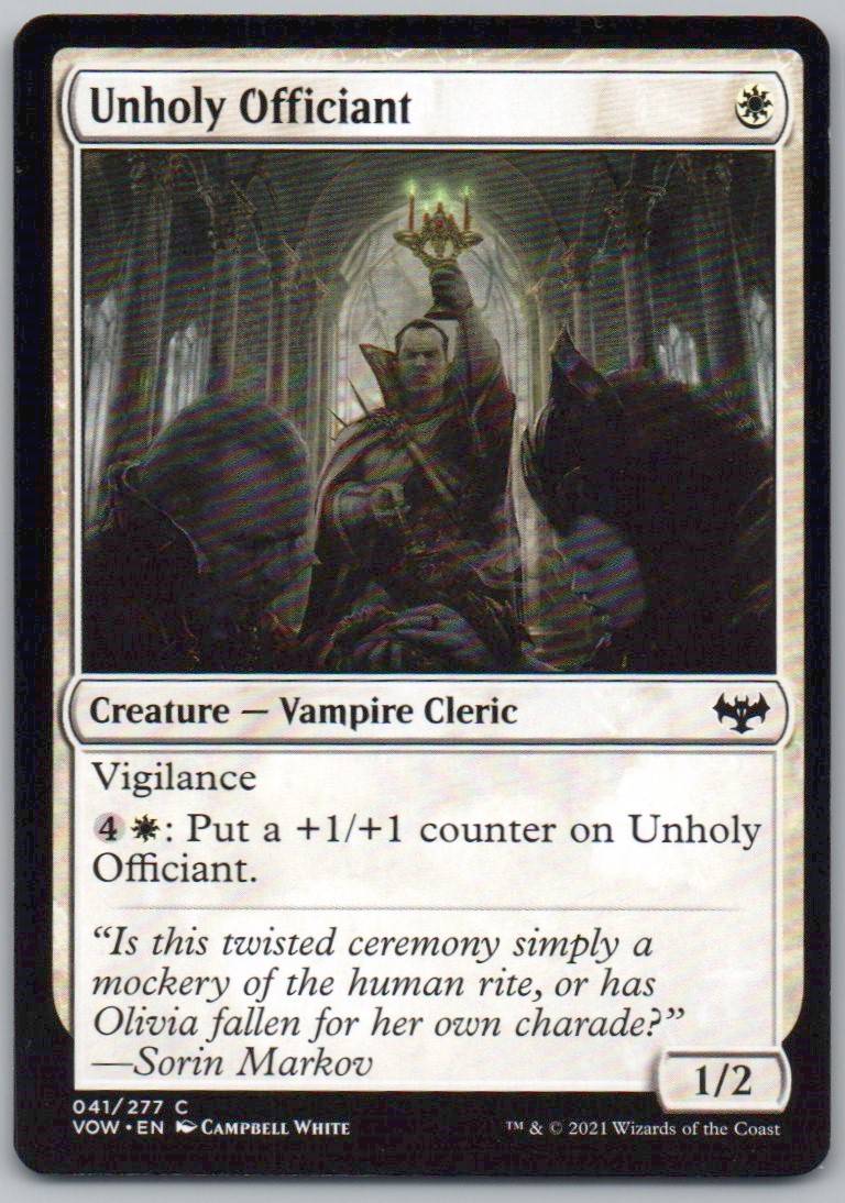 Unholy Officiant 41 Normal Creature Card - Innistrad: Crimson Vow