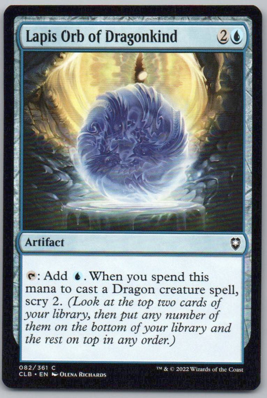 Lapis Orb of Dragonkind 82 Normal Artifact Card - Commander Legends: Battle for Baldur's Gate