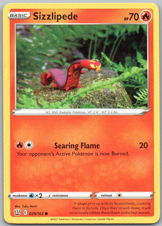 Sizzlipede 029 Normal Fire Card - Battle Styles