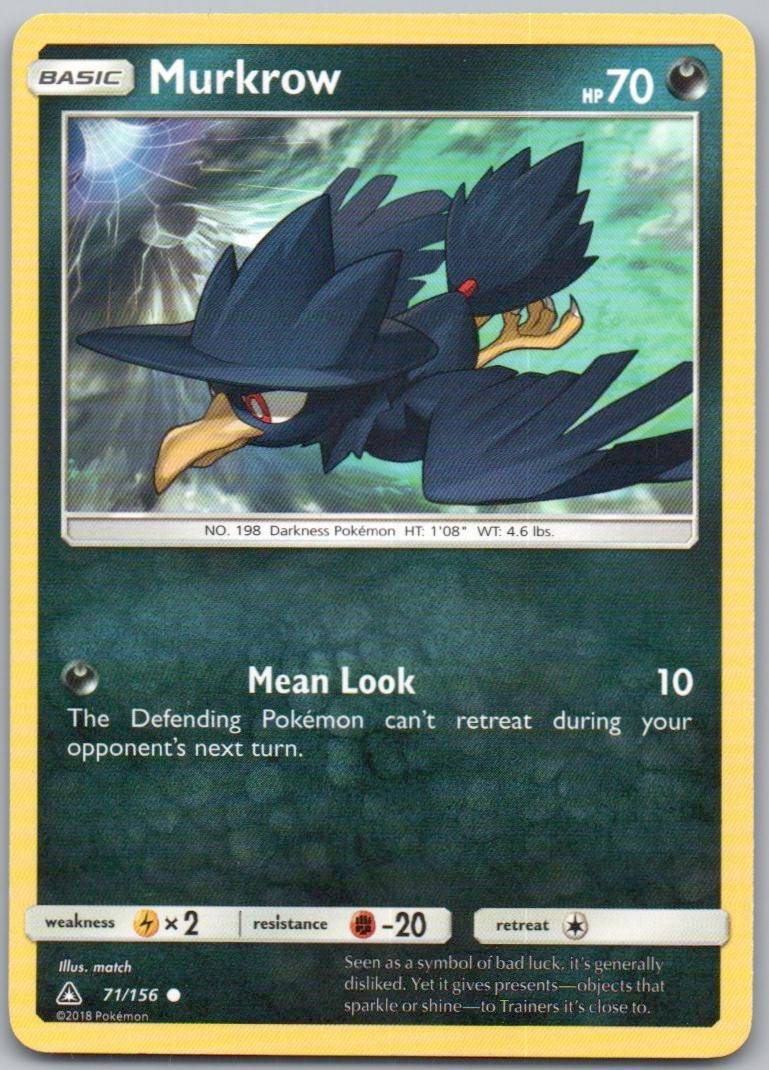Murkrow 71 Normal Darkness Card - Ultra Prism