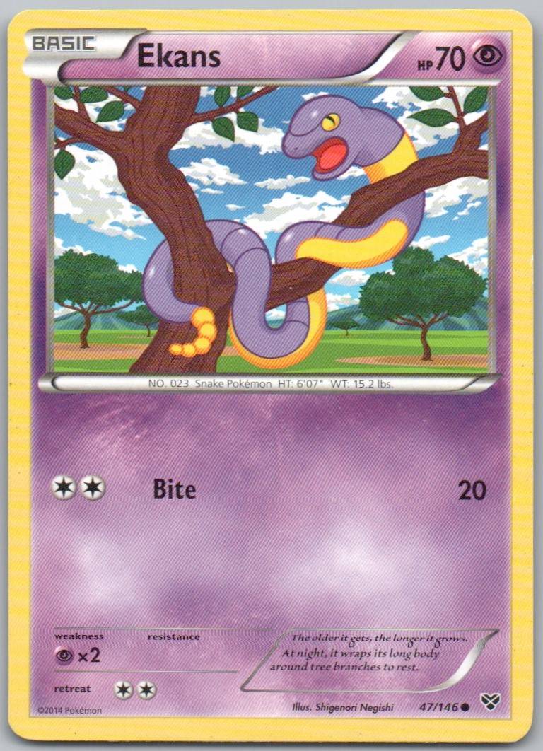 Ekans 047 Normal Psychic Card - XY