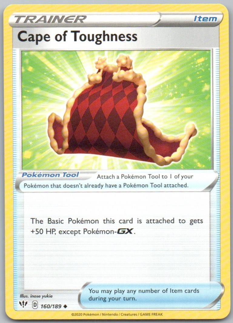 Cape of Toughness 160 Normal Trainer Card - Darkness Ablaze