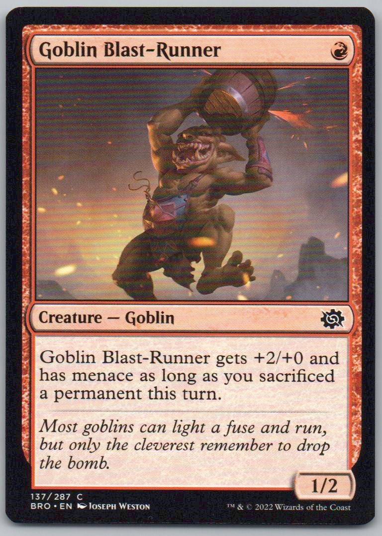 Goblin Blast-Runner 137 Normal Creature Card - The Brothers' War