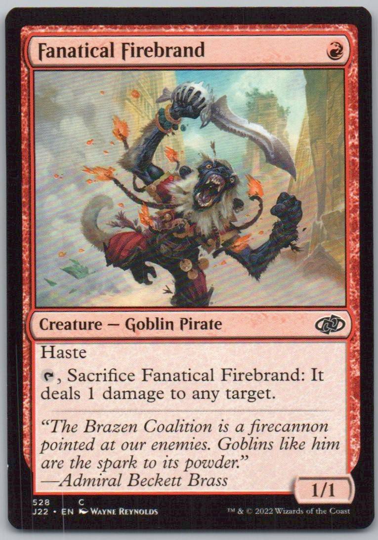 Fanatical Firebrand 528 0 Creature Card - Jumpstart 2022
