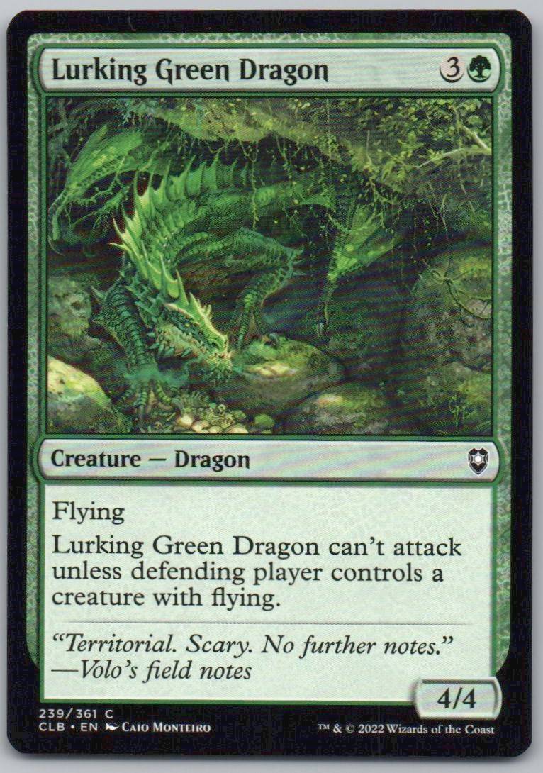 Lurking Green Dragon 239 Normal Creature Card - Commander Legends: Battle for Baldur's Gate