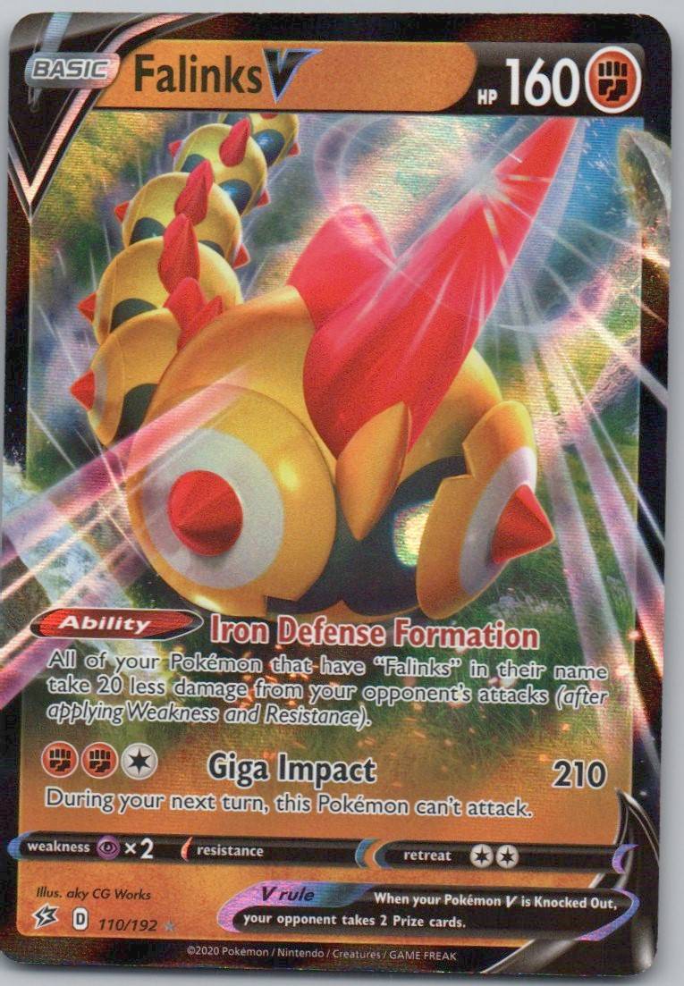 Falinks V 110 Holo Fighting Card - Rebel Clash