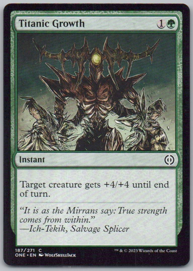 Titanic Growth 187 Normal Instant Card - Phyrexia: All Will Be One