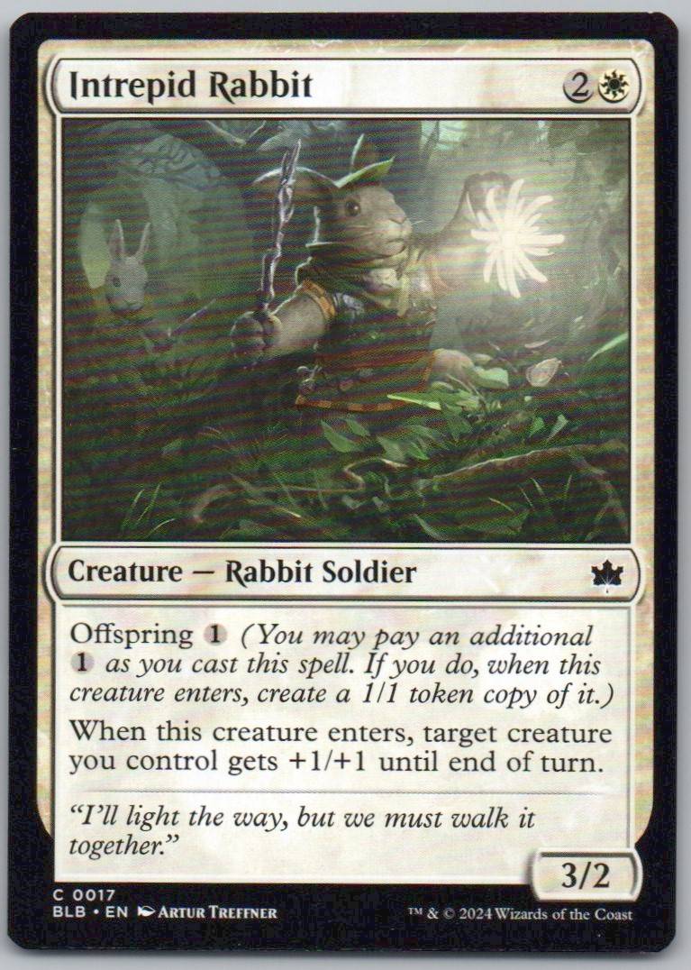 Intrepid Rabbit 17 Normal Creature Card - Bloomburrow