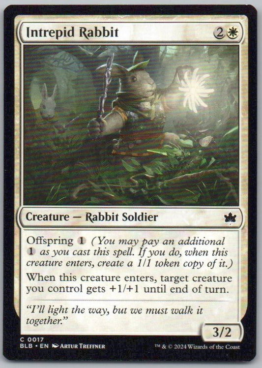 Intrepid Rabbit 17 Normal Creature Card - Bloomburrow