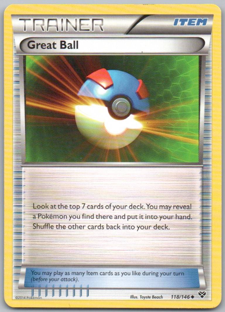 Great Ball 118 Normal Trainer Card - XY