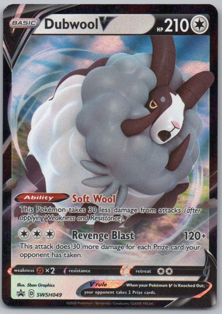 Dubwool V SWSH049 Holo Colorless Card - Sword & Shield Promo