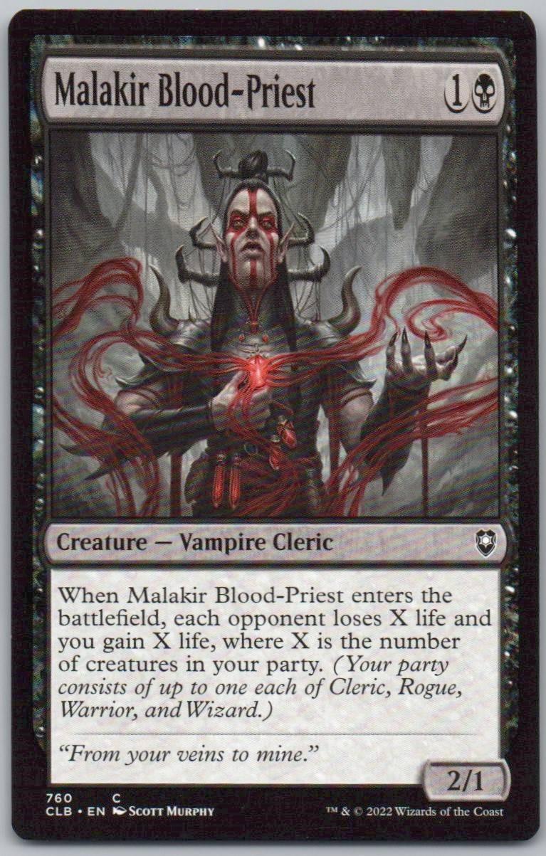 Malakir Blood-Priest 760 Normal Creature Card - Commander Legends: Battle for Baldur's Gate